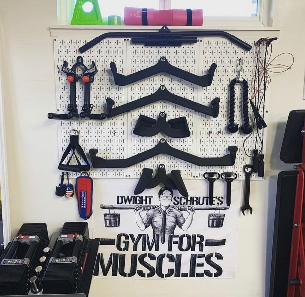 32in x 16in White Metal Pegboard Panel