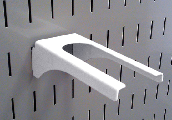 1-1/4in Slotted Metal Pegboard Handle Bracket - 10-HH-2050