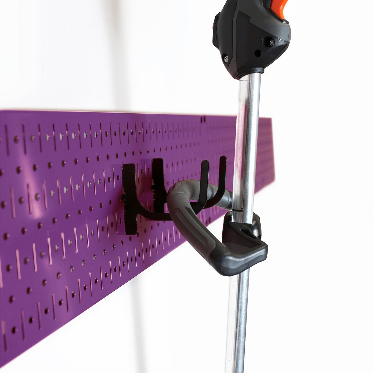 Purple Metal Pegboard Garage Tool Storage Rack