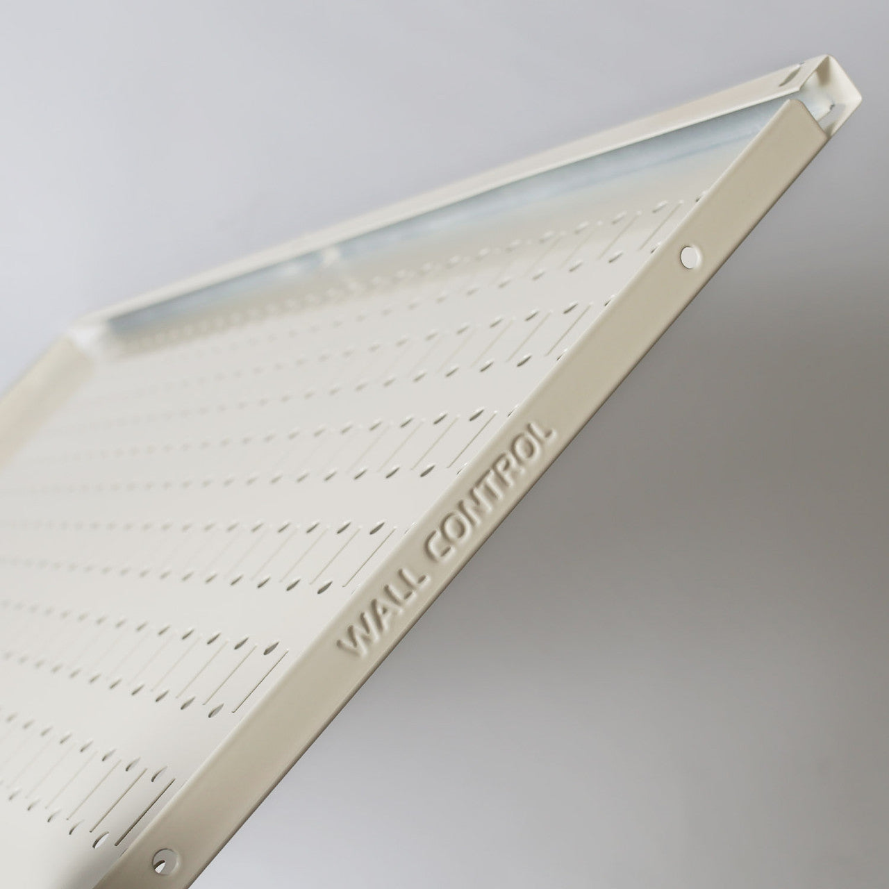 Sand Colored Metal Horizontal Peg Board by Gym Pegboards