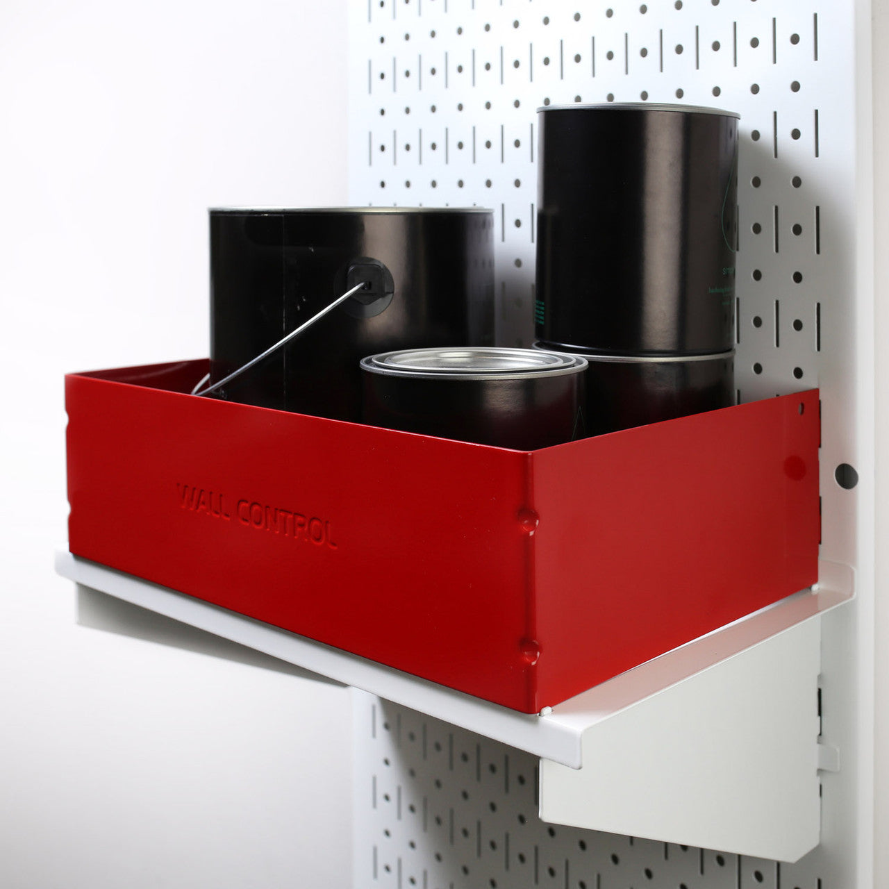 9 Inch Wall Containment Bracket on Shelf