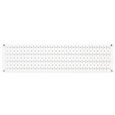8in x 32in Horizontal White Metal Pegboard Panel