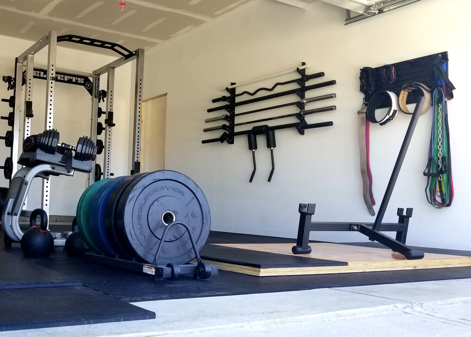 Garage Gym Pegboard Storage