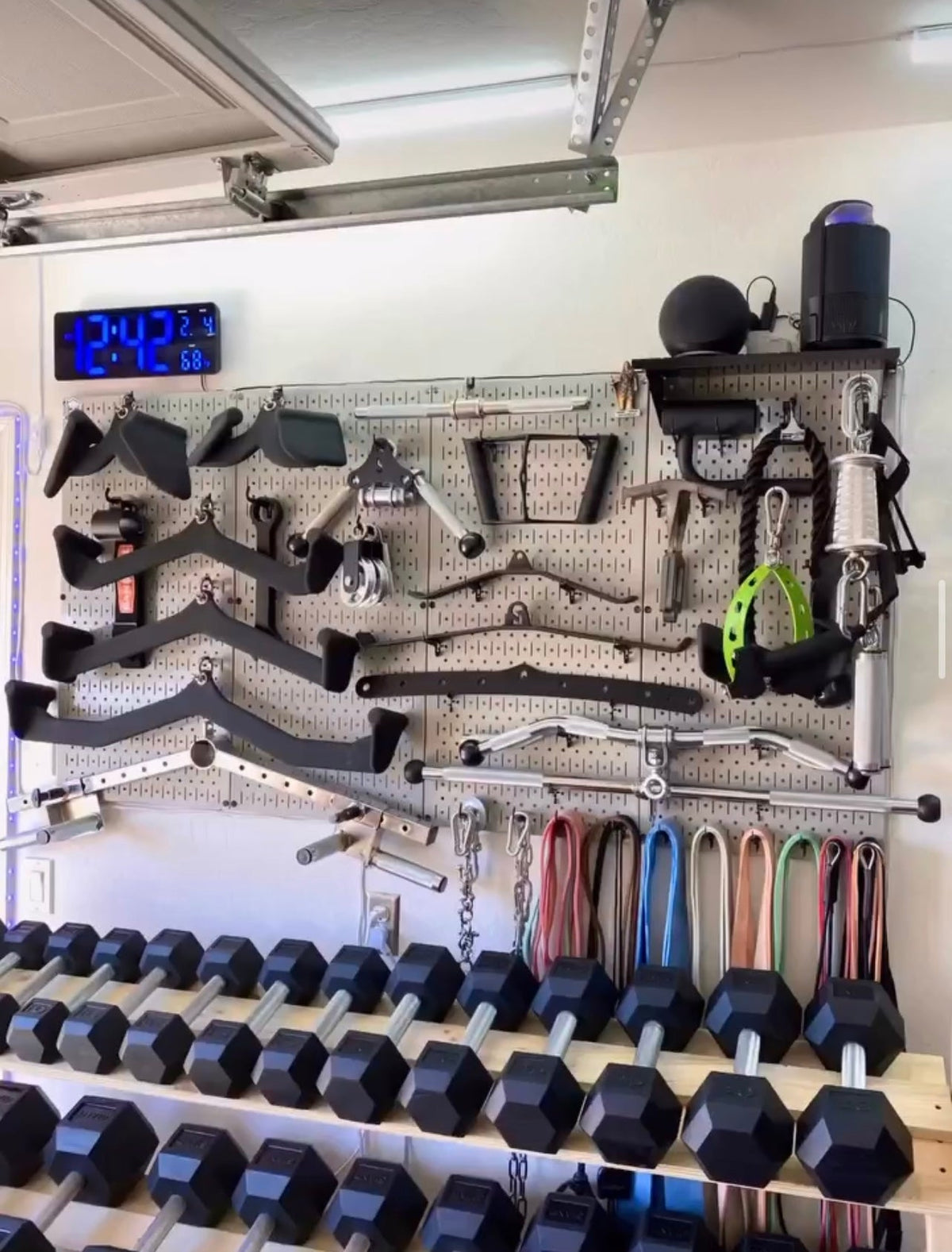 Beige Peg Board - Tan Metal Pegboard - 32 x 16 – Gym Pegboard