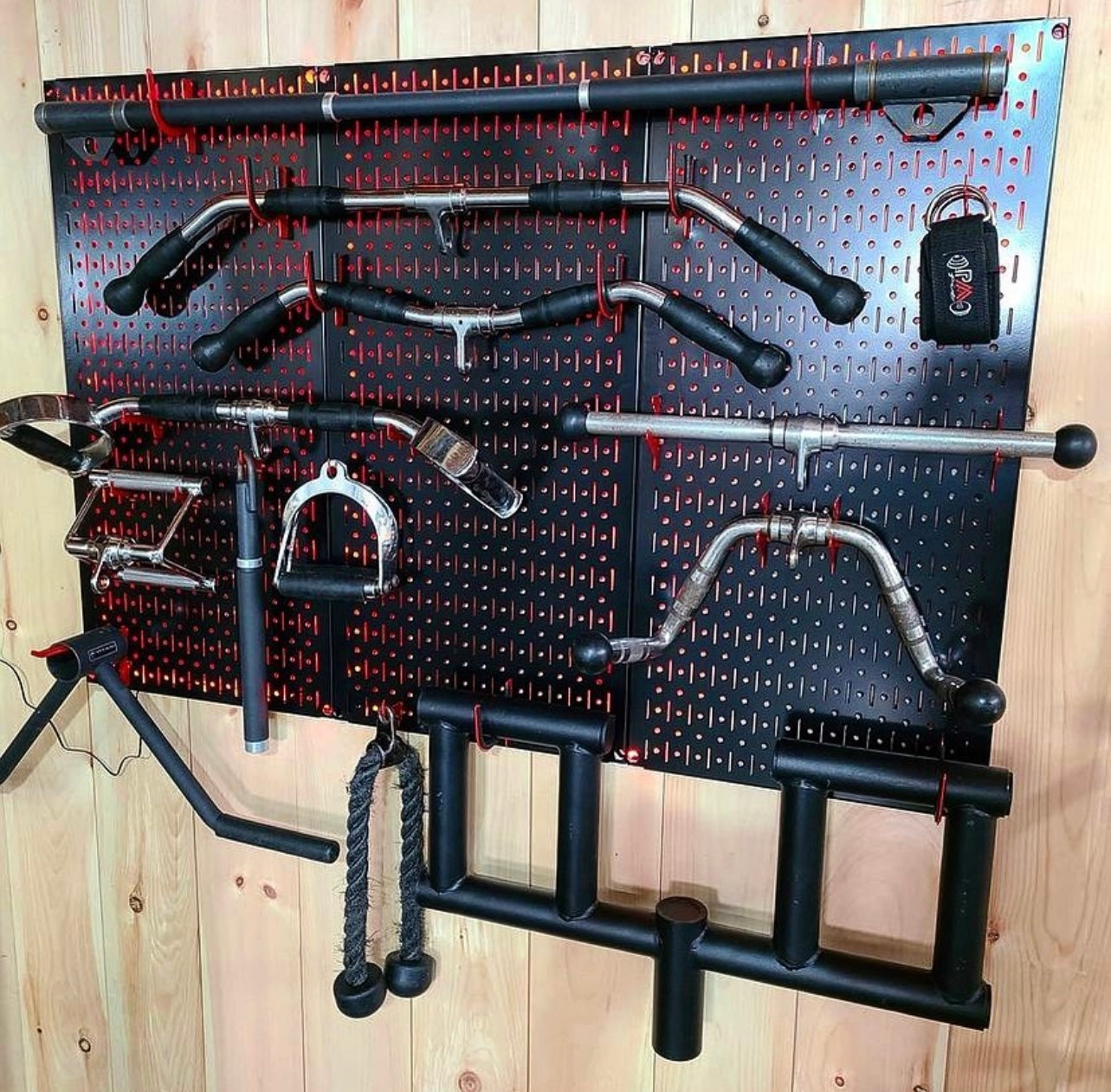 32in x 16in Black Metal Pegboard Panel