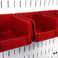 Red Bins for Pegboard Bins Hanging Plastic Pegboard Bins