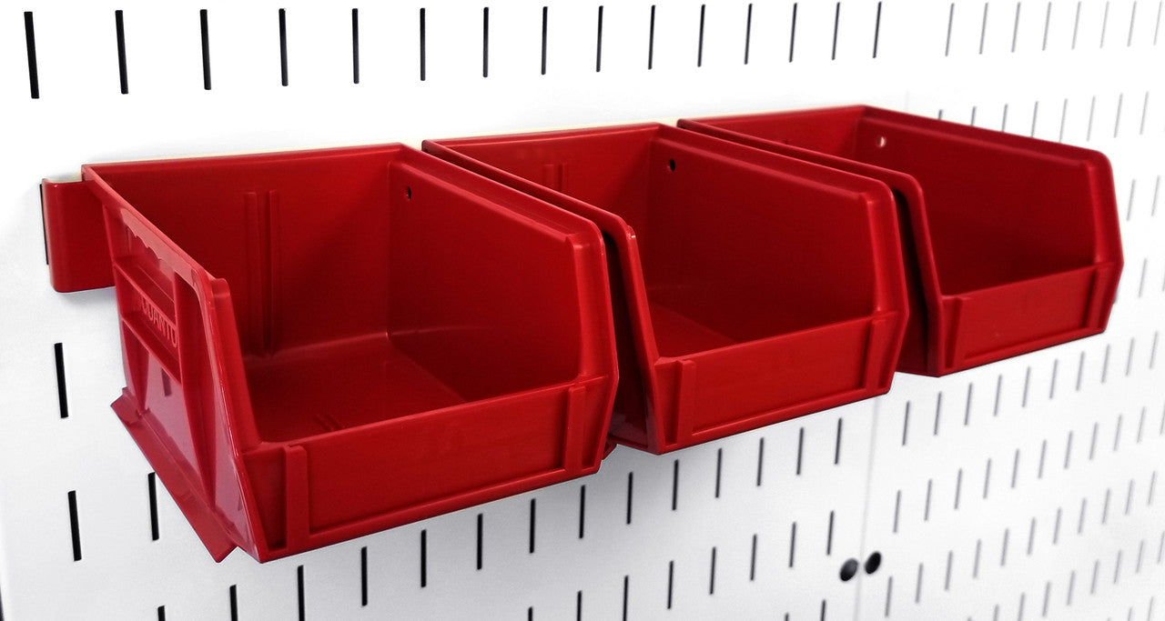 Red Bins for Pegboard Bins Hanging Plastic Pegboard Bins