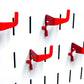 Red Slotted Pegboard Hooks