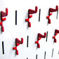 Red Gym Pegboard Hooks