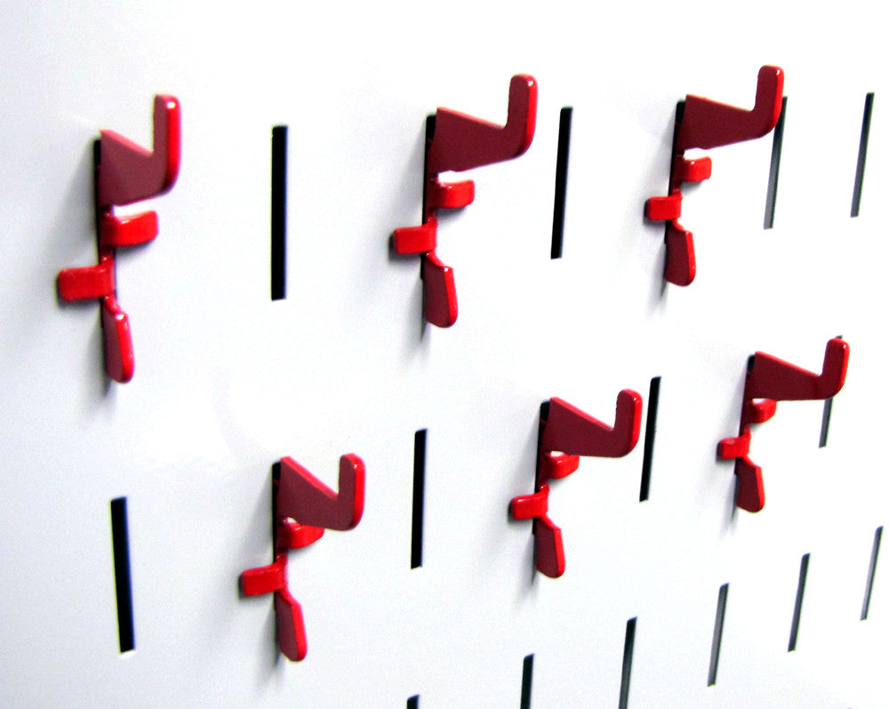 Red Gym Pegboard Hooks