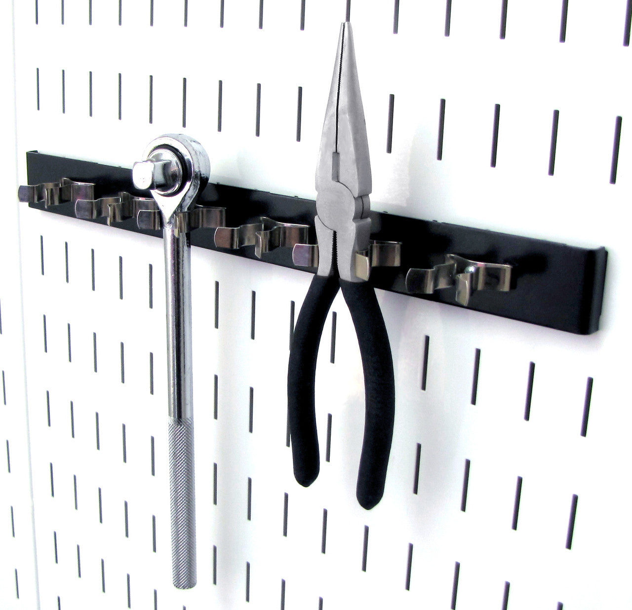 Attach Tools to Pegboard Tool Bar Clips