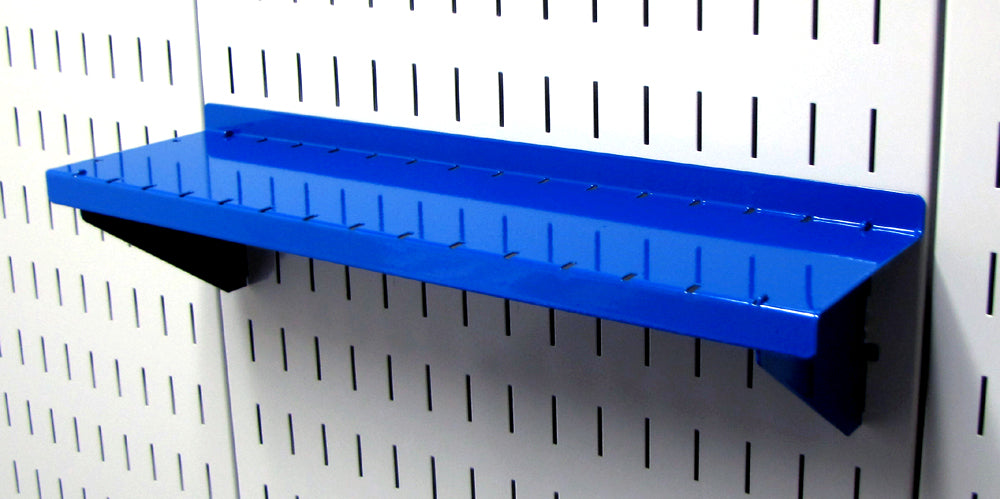 4in Deep Slotted Metal Pegboard Shelf Assembly - ASM-SH-1604