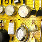 Yellow Kitchen Pegboard Rack