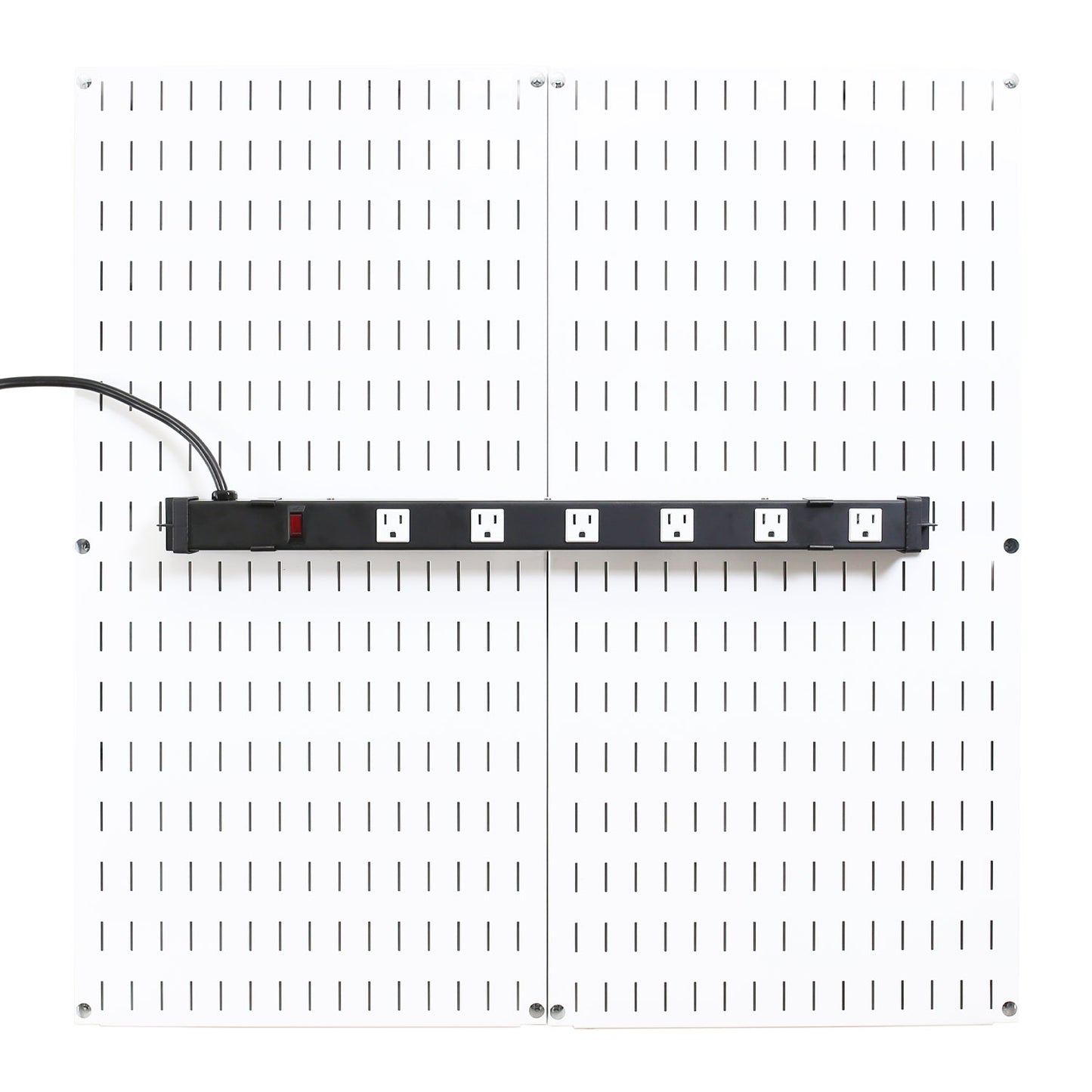 Pegboard Power Strip Charging Station Outlet Rail