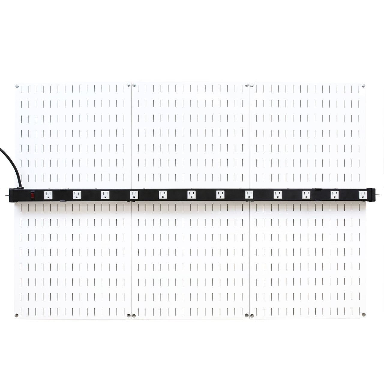 4 Foot Outlet Strip for Gym Pegboard Peg Board