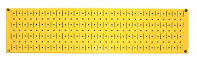 8in x 32in Horizontal Yellow Metal Pegboard Panel