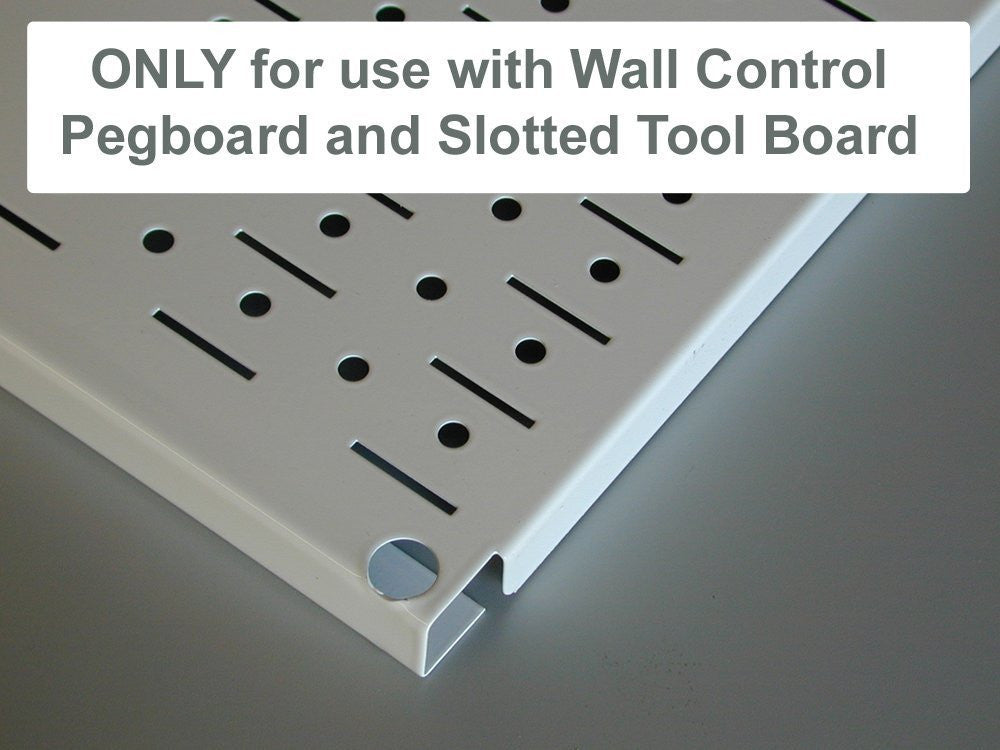 Pegboard that Accepts Slotted Peg Hook Accessories