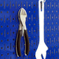 Blue Pegboard with Tools