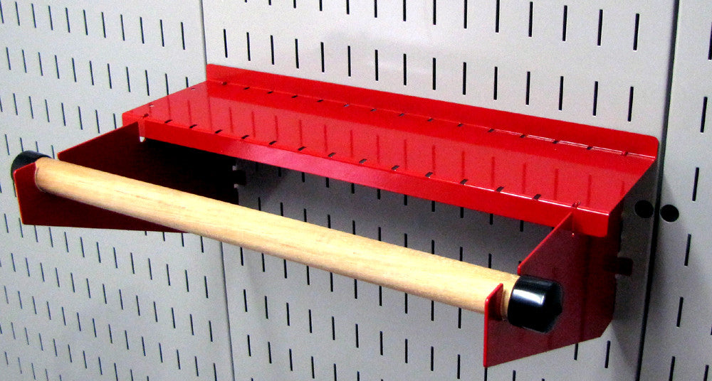 Slotted Pegboard Paper Towel Holder