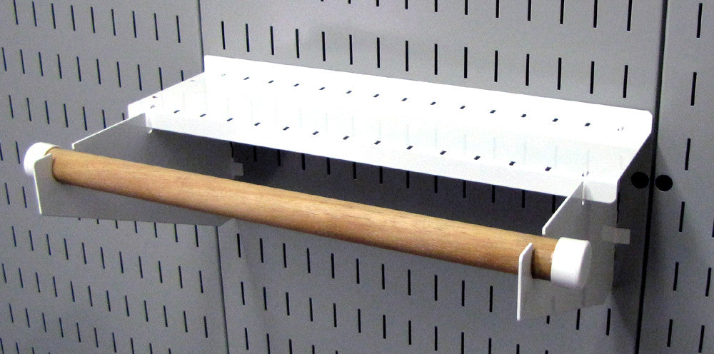 White Towel Holder for Pegboard