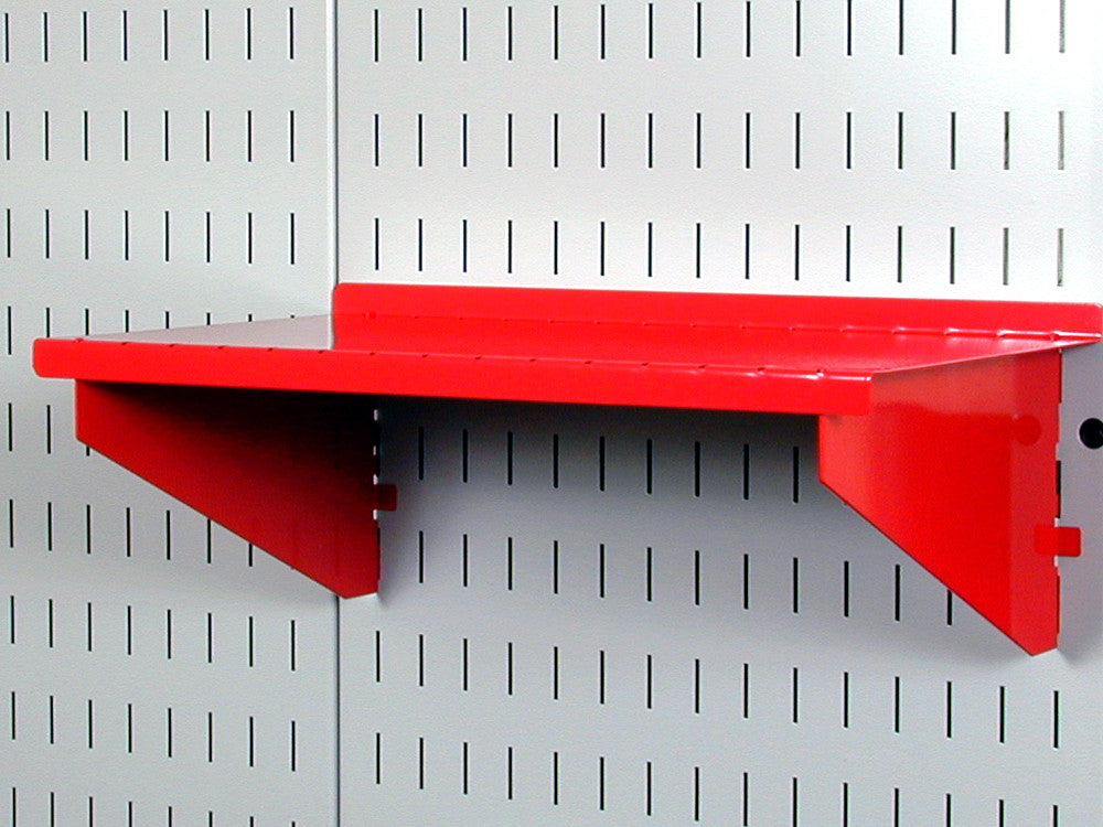 Red Peg Board Shelf