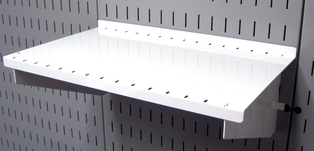White Peg Board Shelf