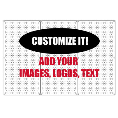 Personalized Custom Pegboard Images by HangTime - Upload Your Own Art, Graphics or Logos