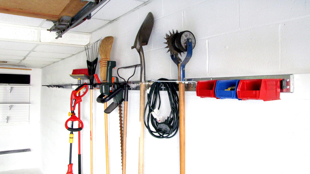 Garage Garden Tool Peg Board Rail
