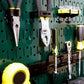 Green Metal Pegboard Tool Storage