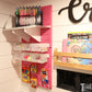 HerToolBelt - Pink Pegboard Panels in Girls Play House Basement Play Room