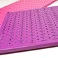 Side of Purple Metal Pegboard Panel