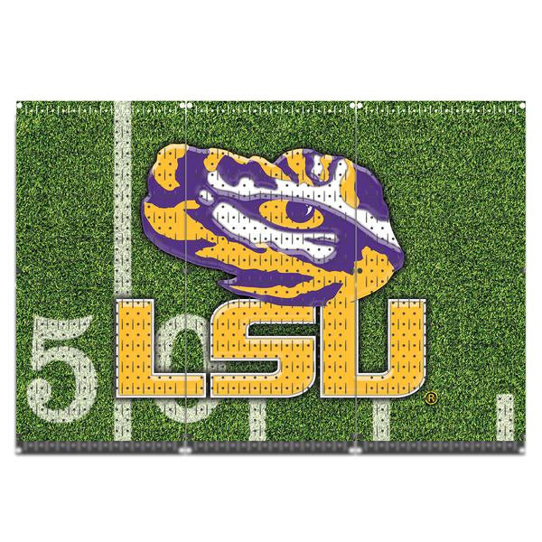 LSU Football Flag Metal Pegboard Wall Art Tool Organizer