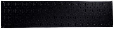 8in x 32in Horizontal Black Metal Pegboard Panel