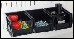 Gym Pegboard Bins