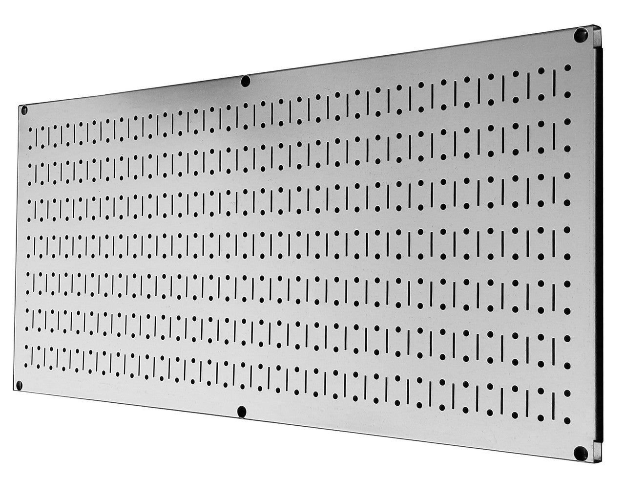 Shiny Metal Pegboard Panel