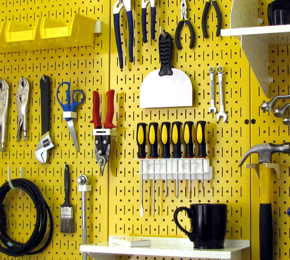 Yellow Pegboard for Tool Storage Organizers
