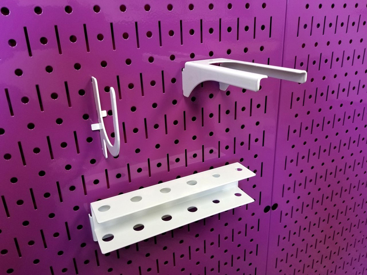 Small Purple Pegboard Tool Storage with Hooks - Purple Peg Board