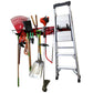 Wall Mounted System for Storing and Organizing Garden Tools in the Garage