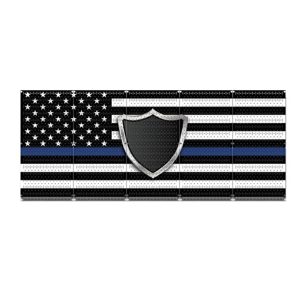 Thin Blue Line Flag Pegboard Wall Art Law Enforcement Blue Stripe Organizers