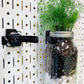 Living Wall Vertical Garden Glass Canister Pegboard Set