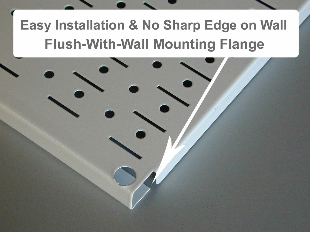 Peg Board with Return Mounting Flange