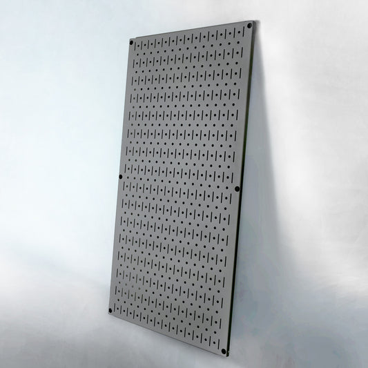 Signature Series Gun Metal Grey Textured Matte Steel Pegboard Panel