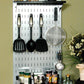 Slotted Wall Panels for Kitchen Pots Organization