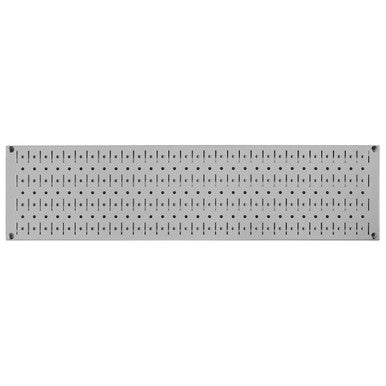 8in x 32in Horizontal Gray Metal Pegboard Panel