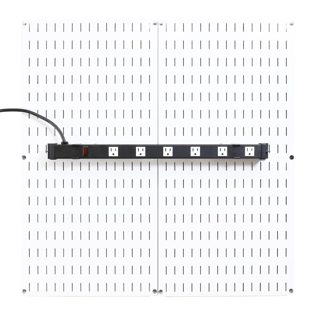 2 Foot Long Pegboard Power Strip Outlet