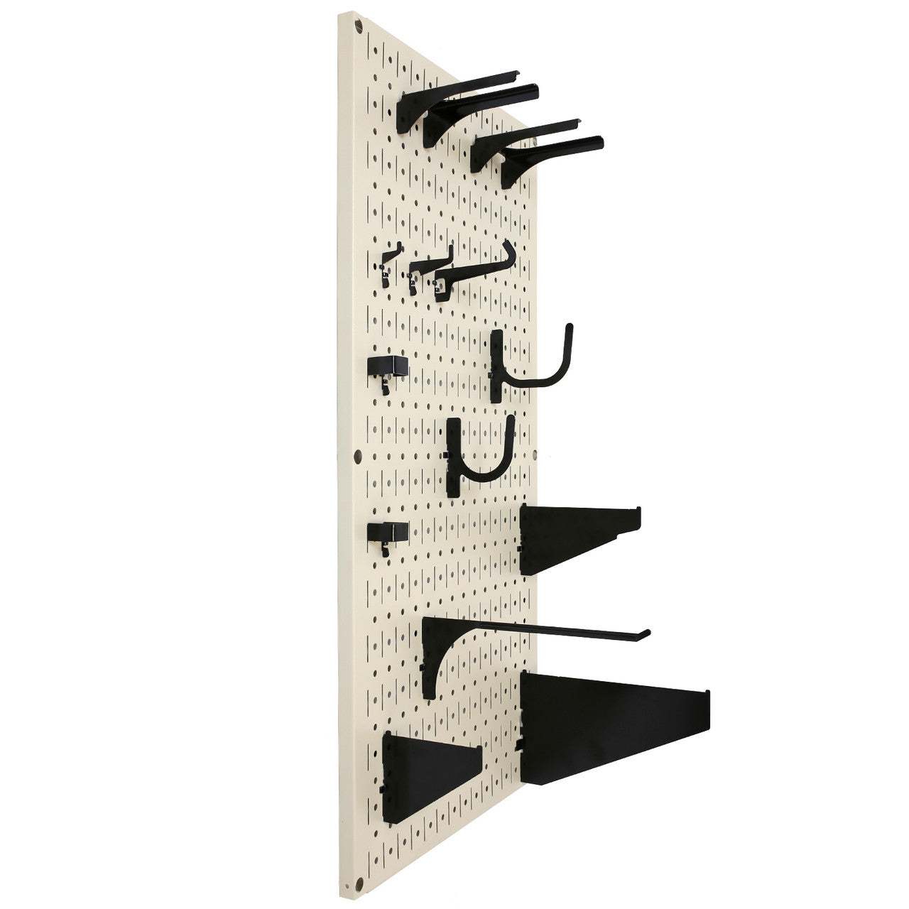 Gym Pegboard Matte Desert Sand Cream Peg Board with Peg Hooks and Accessories