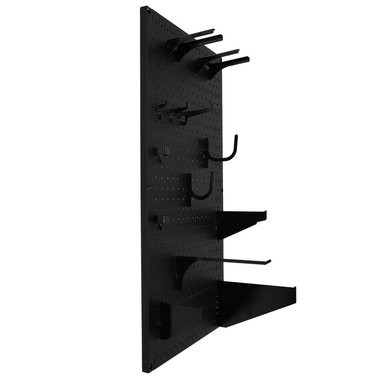 Gym Pegboard Matte Black Peg Board with Peg Hooks and Accessories