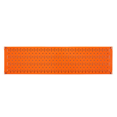 8in x 32in Horizontal Orange Metal Pegboard Panel
