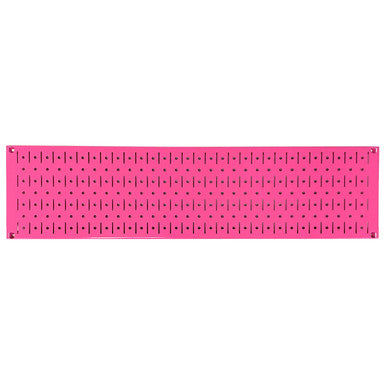 8in x 32in Horizontal Pink Metal Pegboard Panel