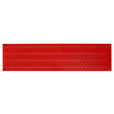 8in x 32in Horizontal Red Metal Pegboard Panel